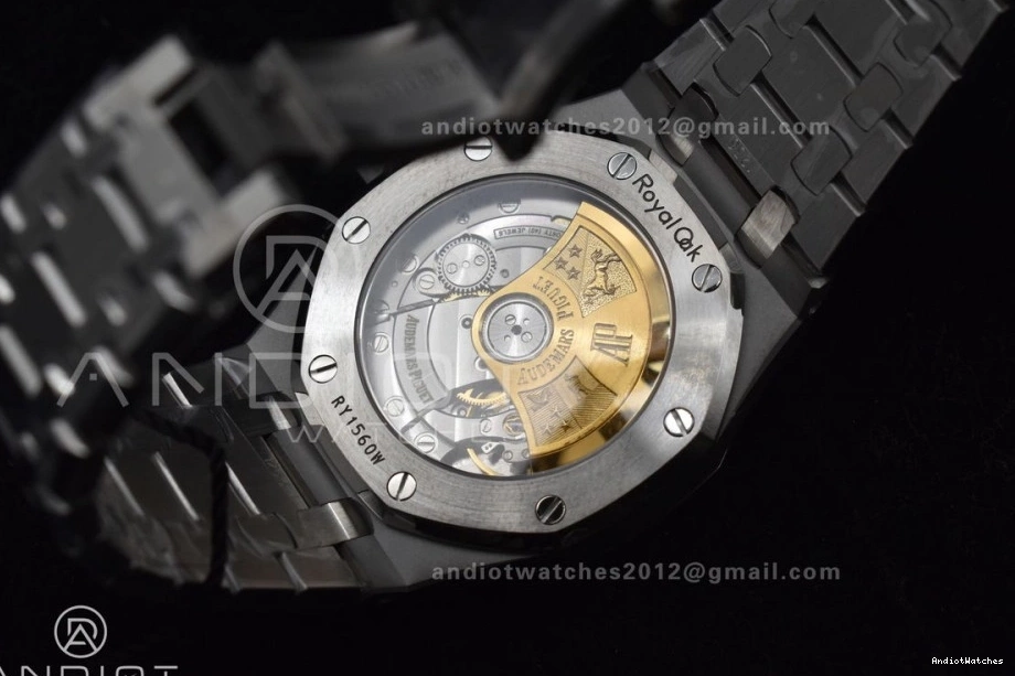 Clone SA3120 SS Edition 15450 37mm Bracelet Super Oak ZF Textured BestValue Blue Royal 1:1 Best Dial on 1029 SS 0817
